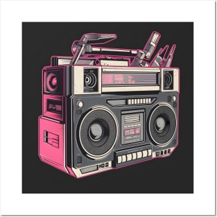 Ghetto Blaster Boom Box 80s Hip-Hop Stereo Posters and Art